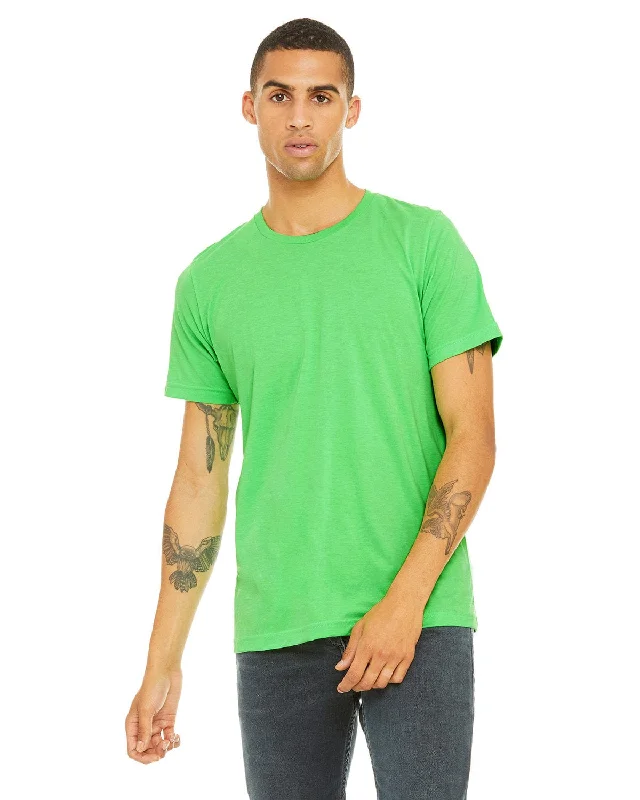 Bella+Canvas Mens Poly-Cotton Short Sleeve T-Shirt | Neon Green