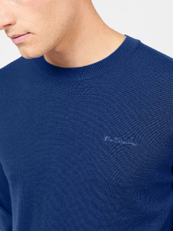 Signature Merino Crewneck Sweater - Twilight