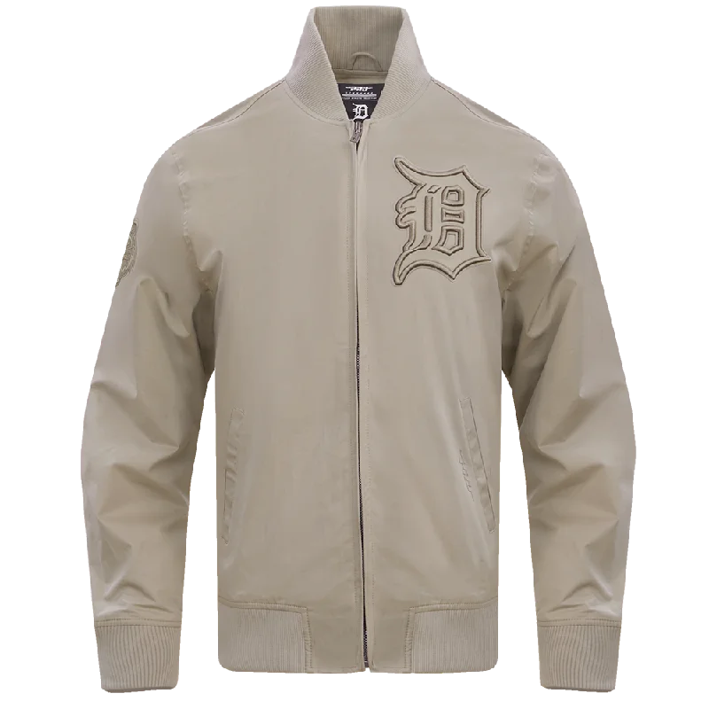 MLB DETROIT TIGERS NEUTRAL MEN'S TWILL JACKET (TAUPE)