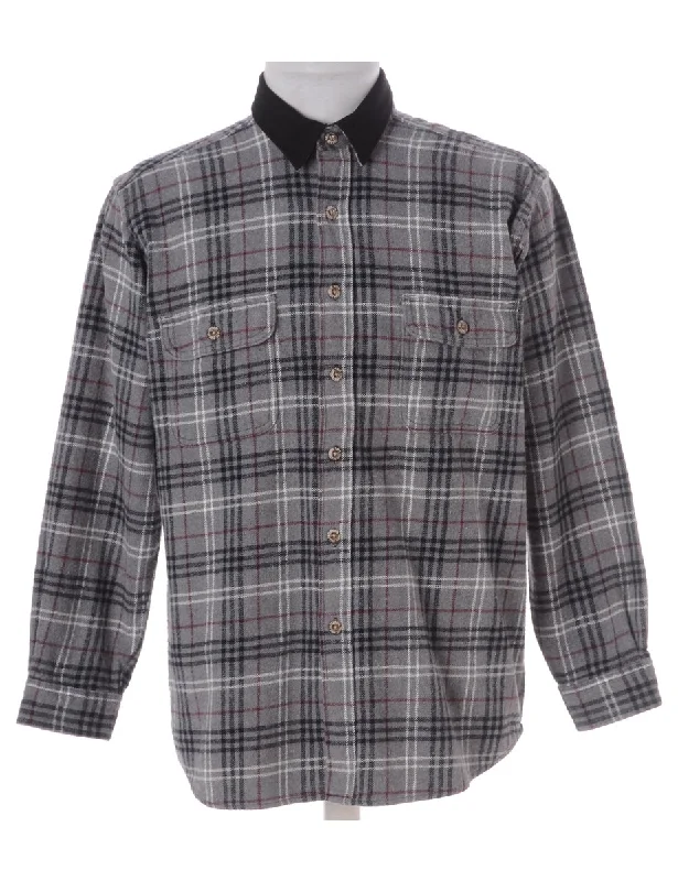 Label Paul Shirt With Denim Collar