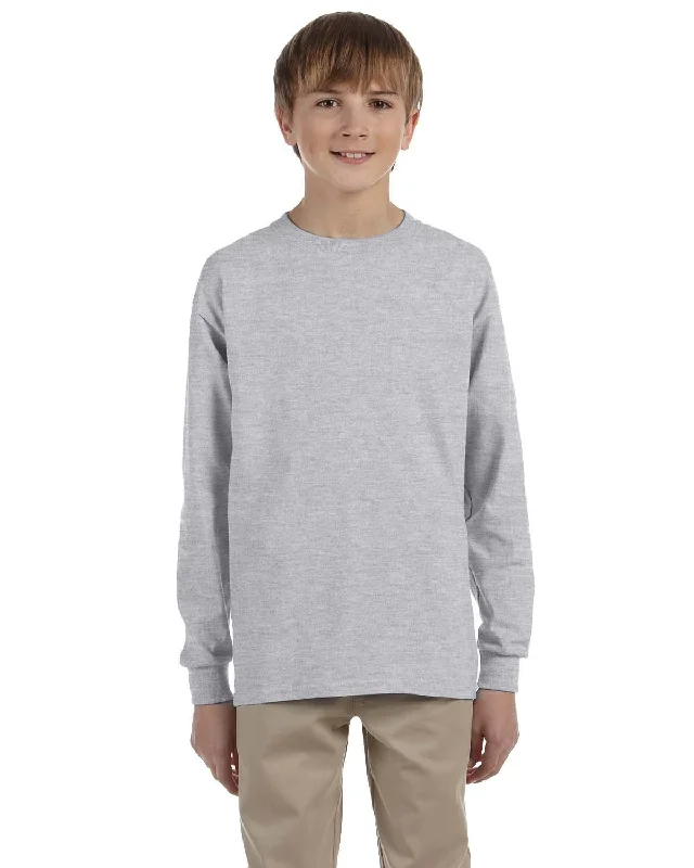 Jerzees Youth 5.6 oz. 50/50 Heavyweight Blend Long Sleeve T-Shirt | Oxford