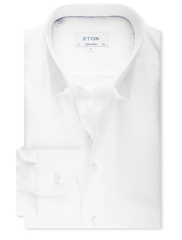 White Pique Contemporary Fit Shirt