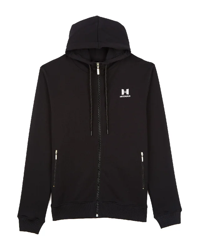 BLACK ZIPPY HOODIE