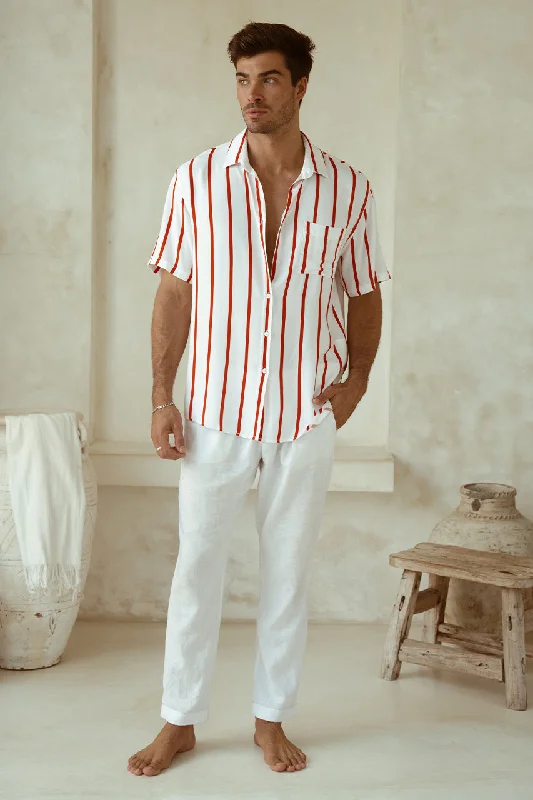 ELIJAH SHIRT - RED STRIPE