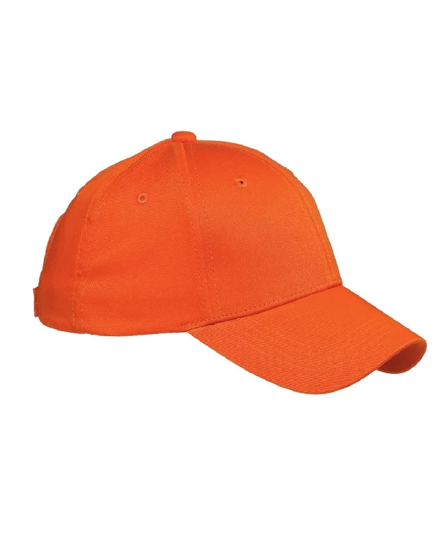 Big Accessories 6-Panel Structured Twill Cap | Orange