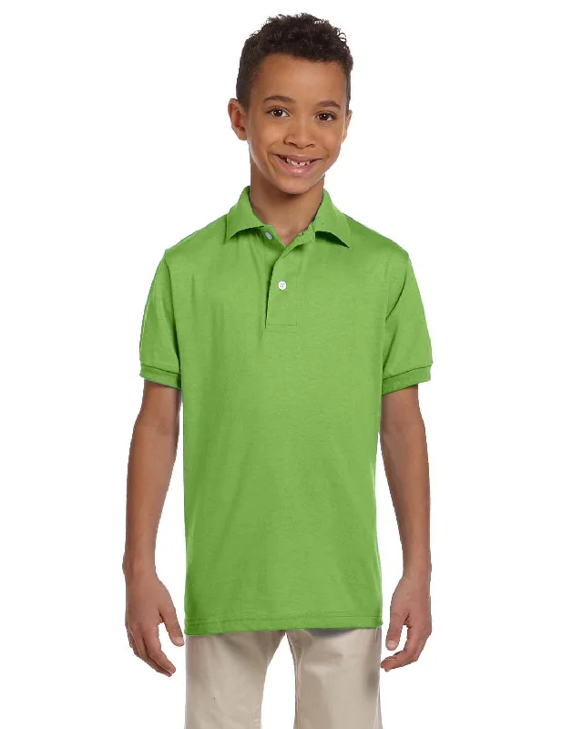 Jerzees Youth 50/50 Jersey Knit Polo Shirt | Kiwi