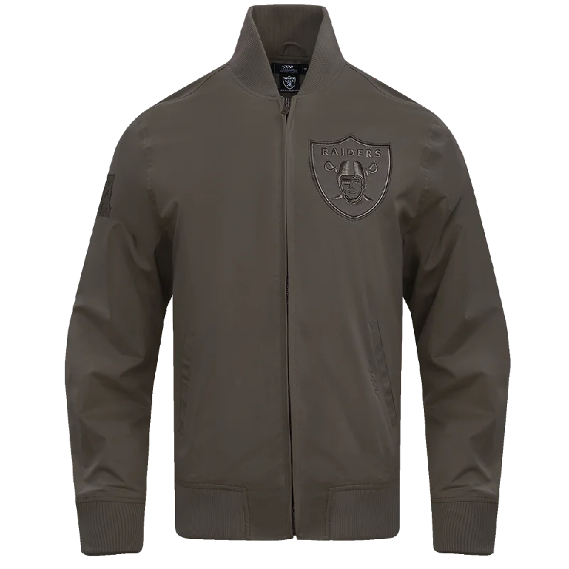 NFL LAS VEGAS RAIDERS NEUTRAL MEN'S TWILL JACKET (DARK TAUPE)