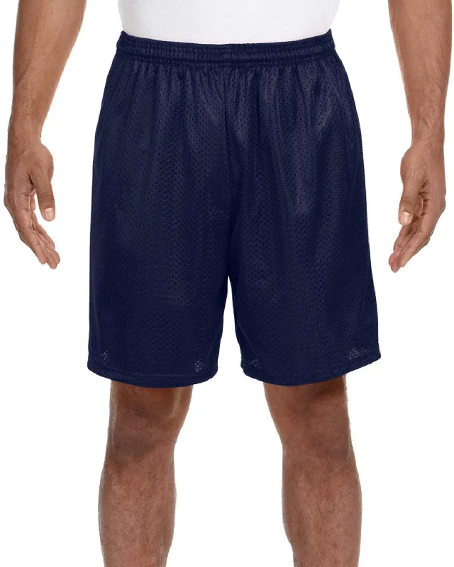 A4 Adult Seven Inch Inseam Mesh Shorts | Navy