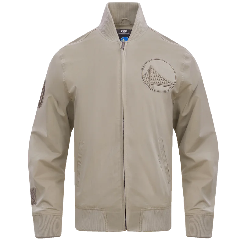 NBA GOLDEN STATE WARRIORS NEUTRAL TWILL JACKET (TAUPE)