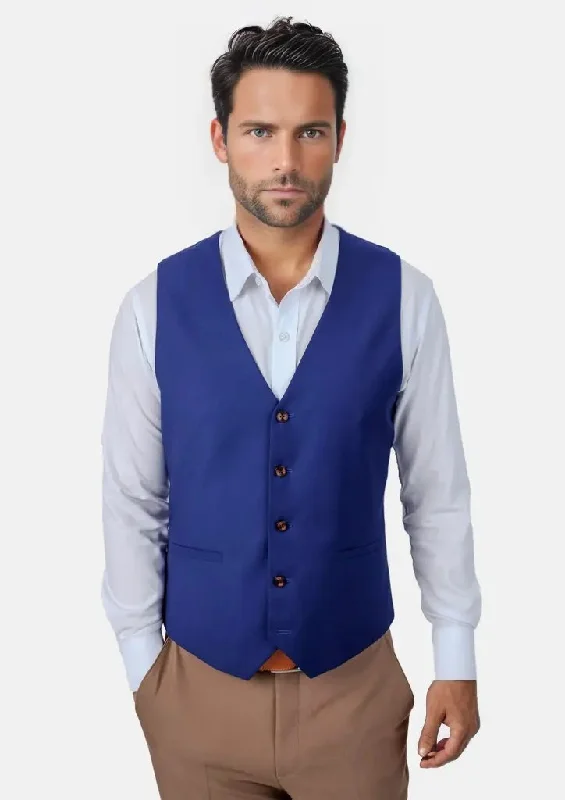 Royal Blue Twill Vest