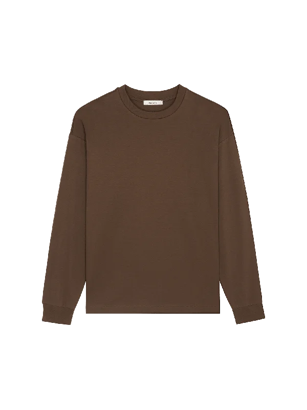 Mens DNA Long Sleeve T-Shirt—cacoa brown