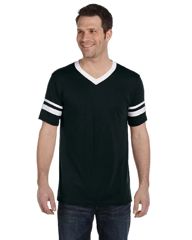 Augusta Sleeve Striped Jersey | Black/ White