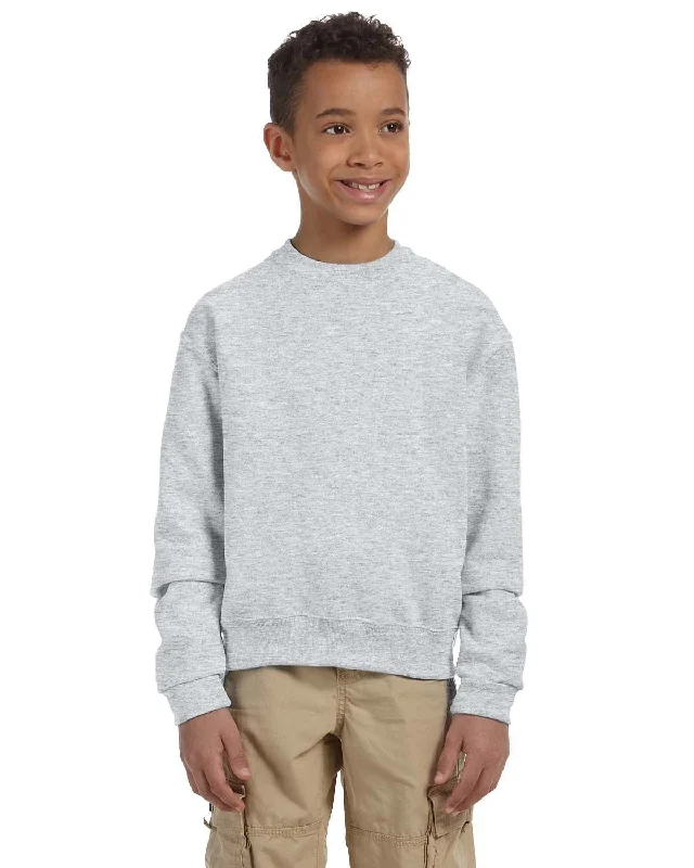 Jerzees Youth Light-Weight Crewneck Sweatshirt | Ash