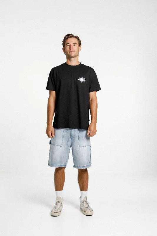 Ample Tee - Sale - Black with Sun Print