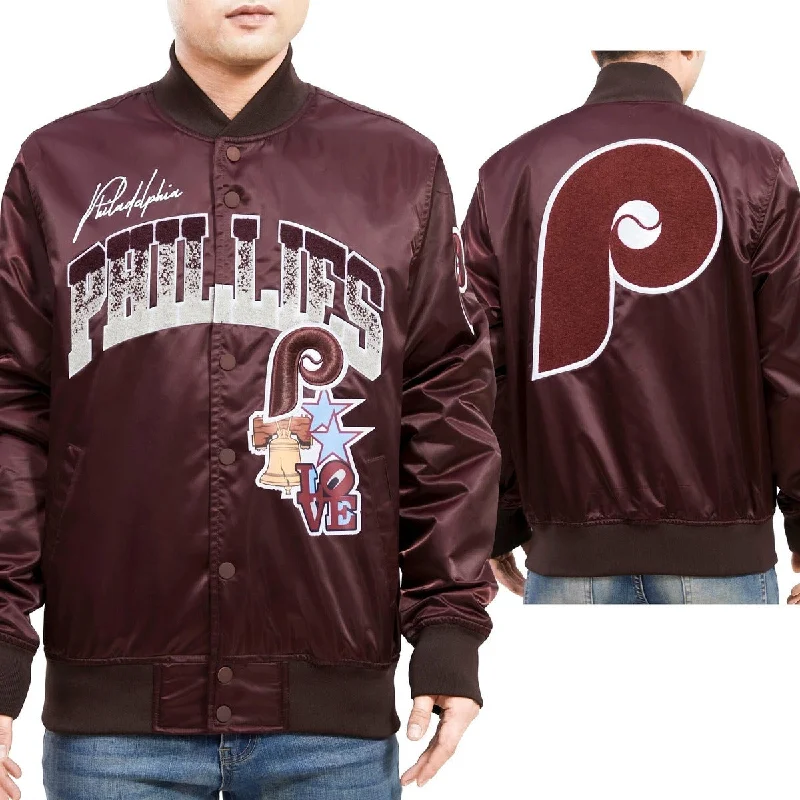 MLB PHILADELPHIA PHILLIES RETRO HOMETOWN MEN'S TRACK JACKET (WINE)