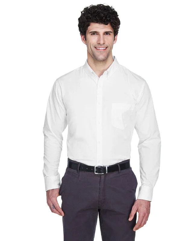 Core 365 Operate Mens Long Sleeve Twill Shirt | White