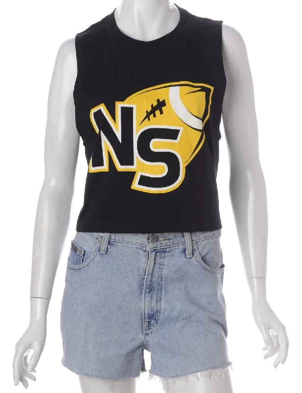 Label Polly Cropped Sports T Vest