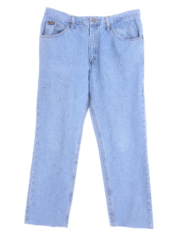 Label Tapered Cropped Jeans