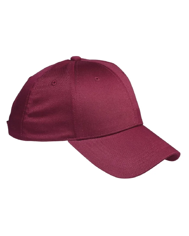 Big Accessories 6-Panel Structured Twill Cap | Maroon