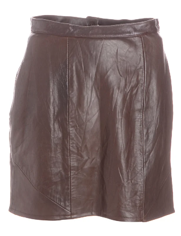 Label Roxy Mini Leather Skirt