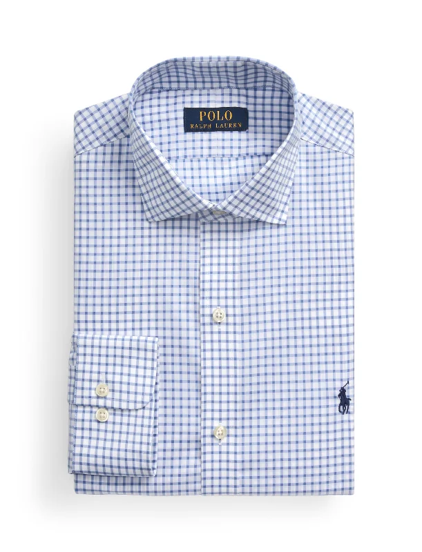 Polo Ralph Lauren Slim Fit Checked Poplin Shirt Blue/White