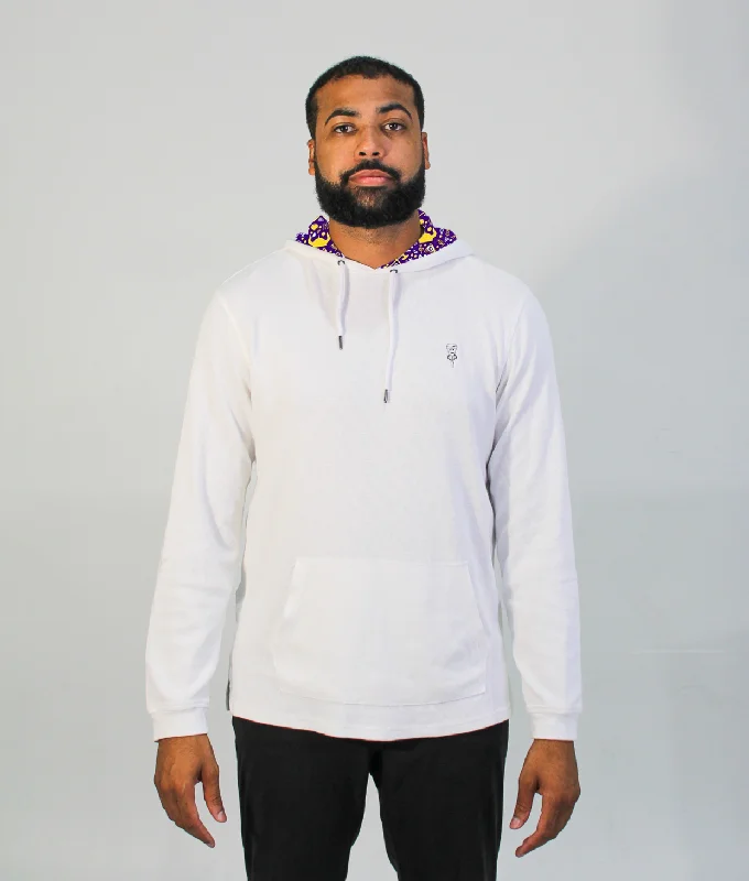 Skol Pro Waffled Hoodie, White & Purple