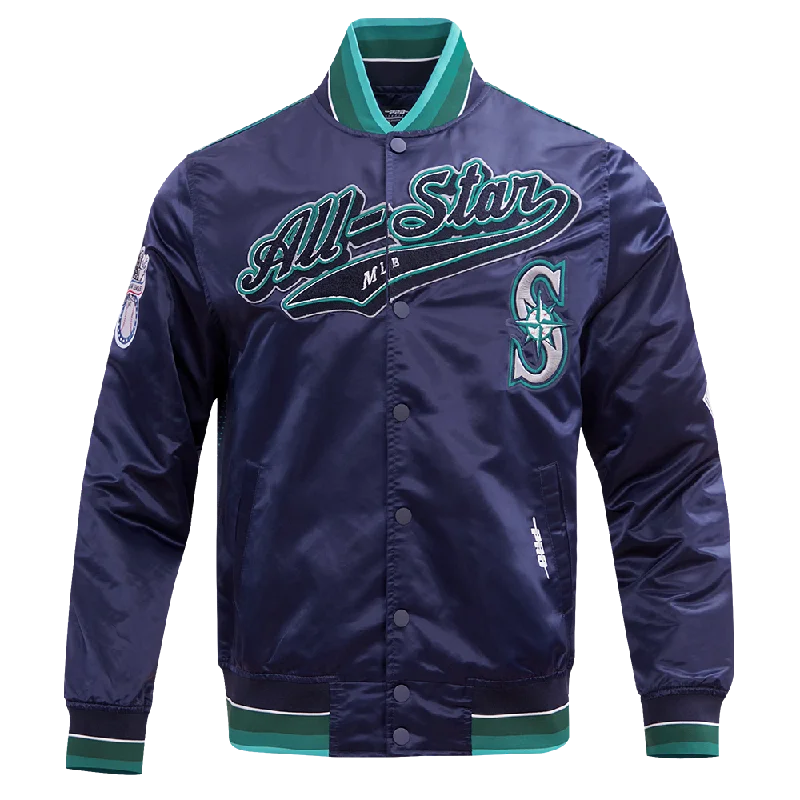 MLB ALL STAR 2023 RIB MEN'S SATIN JACKET (MIDNIGHT NAVY)