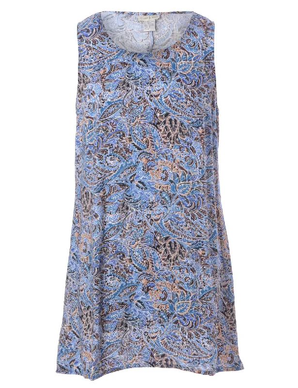 Label Paisley Short Dress