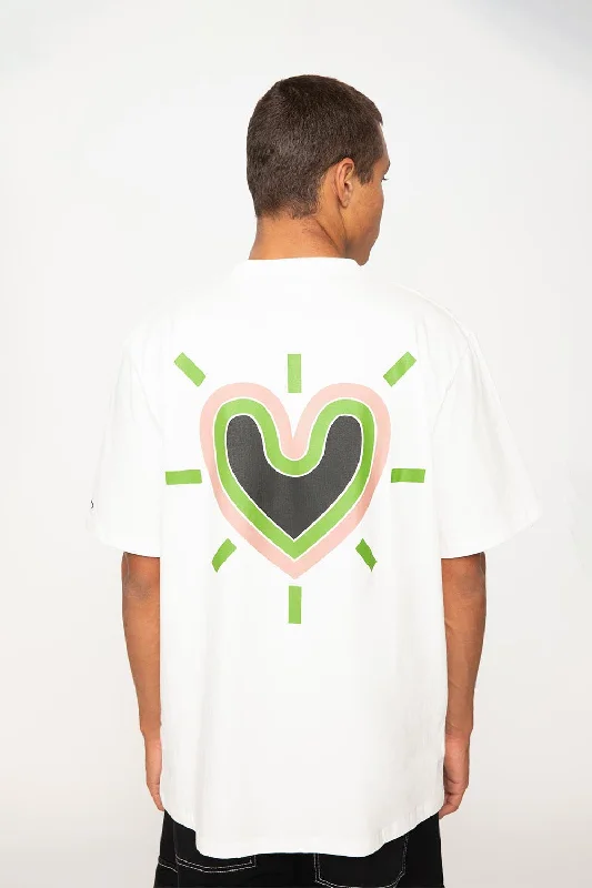 Radiate Heart Tee | Final Sale - Ivory Lime