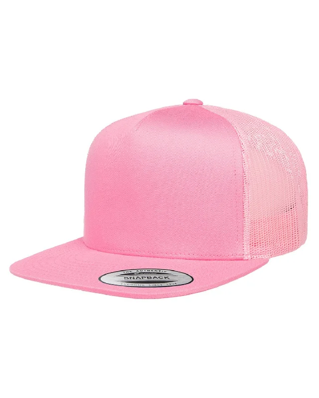 Yupoong Adult 5-Panel Classic Trucker Cap | Pink