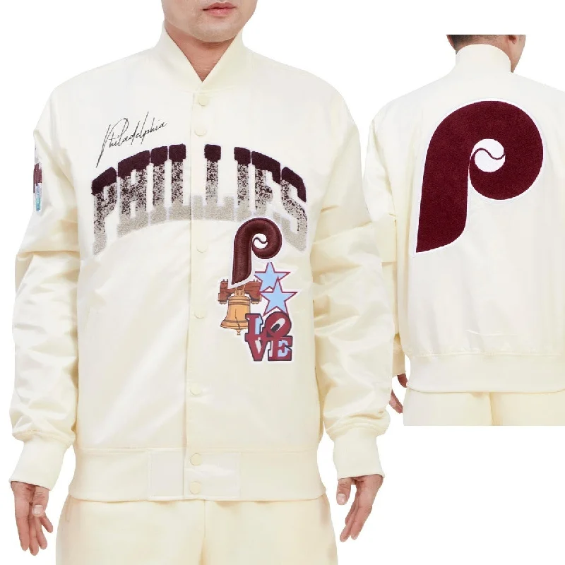 MLB PHILADELPHIA PHILLIES RETRO HOMETOWN MEN'S TRACK JACKET (EGGSHELL)