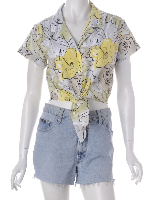 Label Peggy S/S Print Tie Blouse