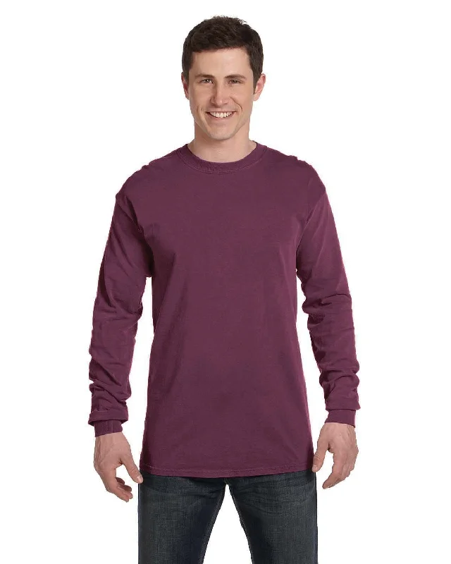 Comfort Colors Garment-Dyed Long Sleeve T-Shirt | Burgundy