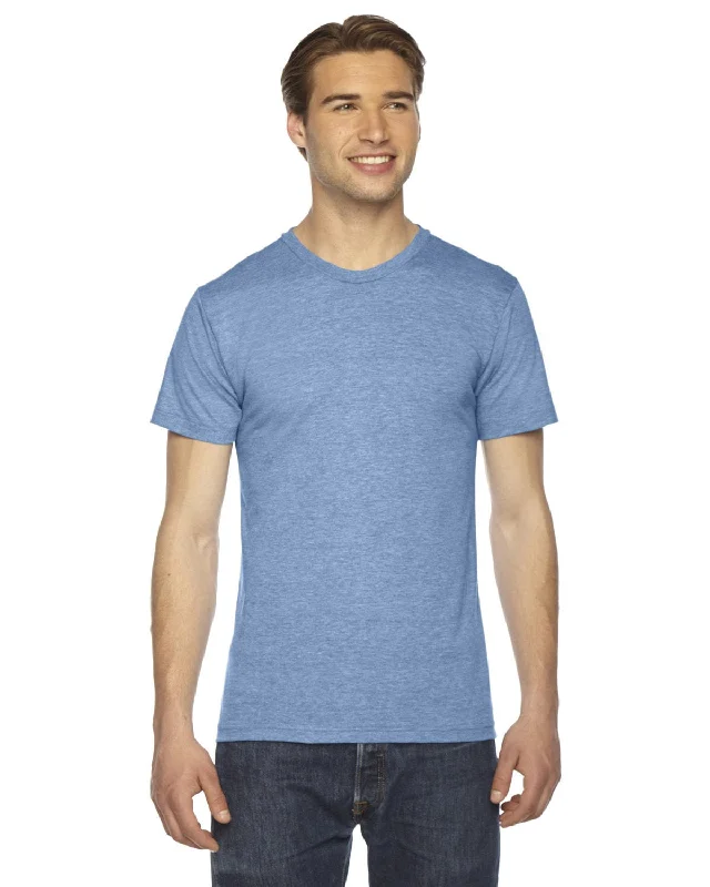 American Apparel Unisex Triblend Short Sleeve Track T-Shirt | Athletic Blue