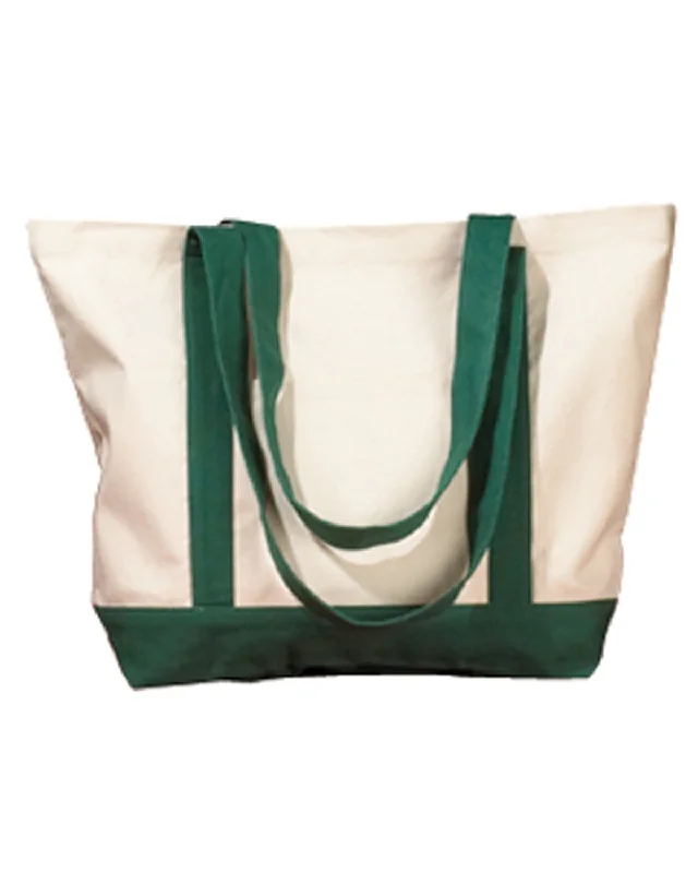 BAGedge Canvas Boat Tote | Natural/ Forest