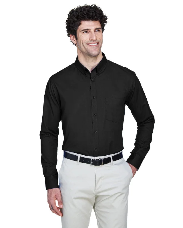 Core 365 Operate Mens Long Sleeve Twill Shirt | Black