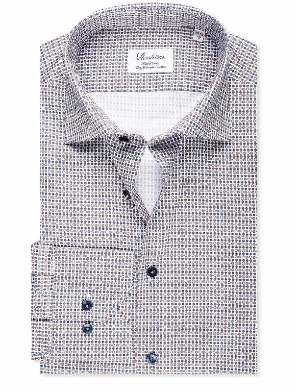 Fitted Dot Pattern Shirt Multi