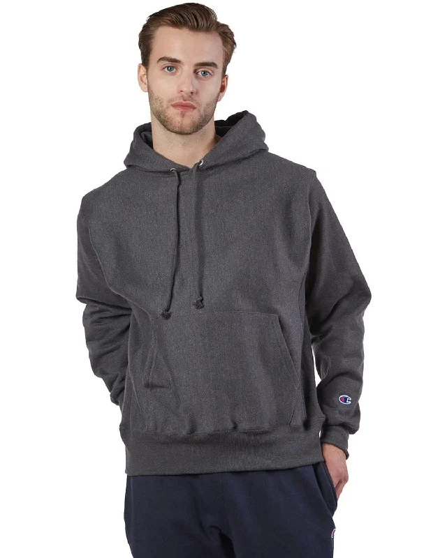 Champion Reverse Weave Hooded Sweatshirt | Charcoal Heather