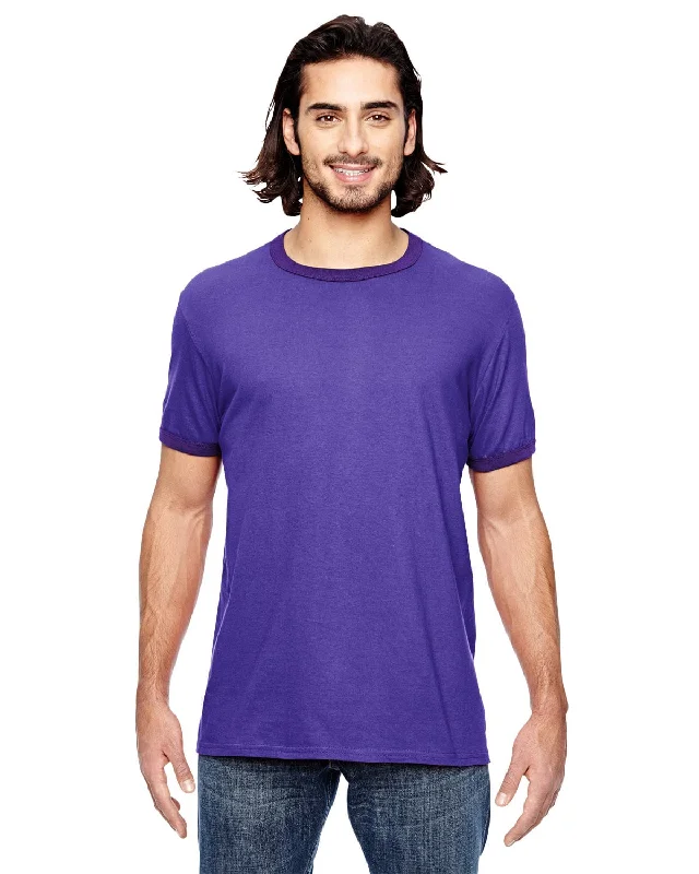 Anvil Lightweight Ringer T-Shirt | H Purple/ Tr Pur