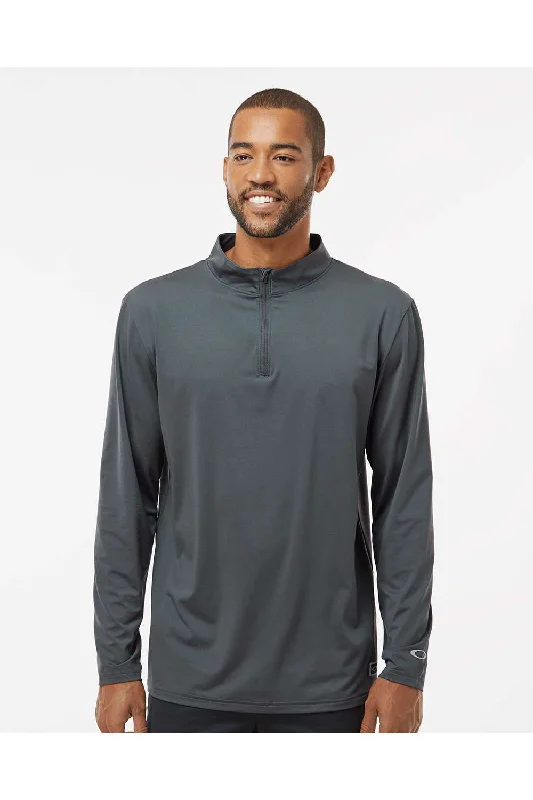 Oakley Mens Team Issue Podium 1/4 Zip Sweatshirt - Forged Iron Grey