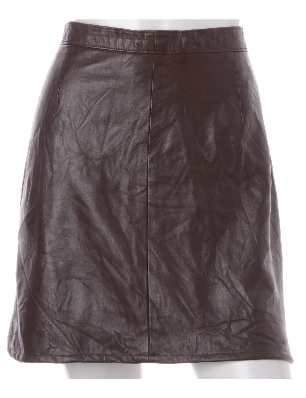 Label Roxy Mini Leather Skirt