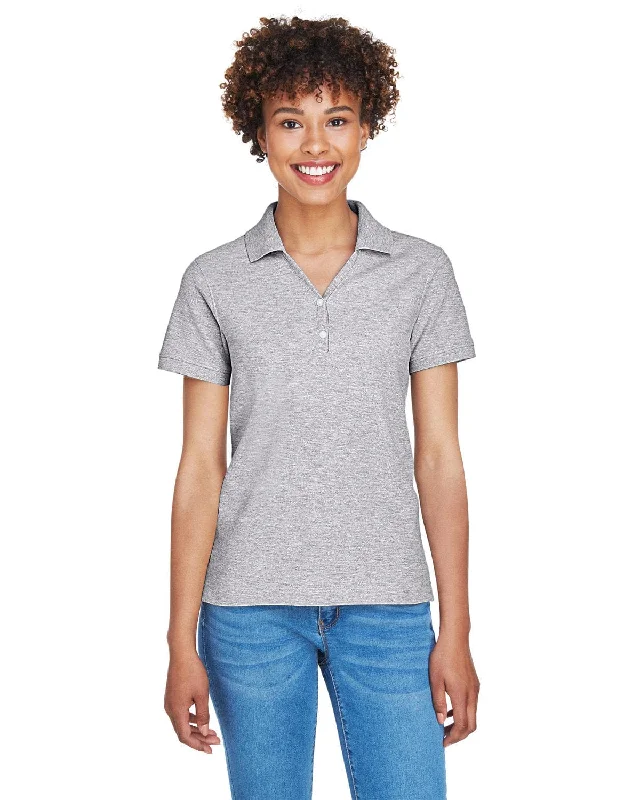 Devon & Jones Ladies Fine Pima Pique Polo | Grey Heather