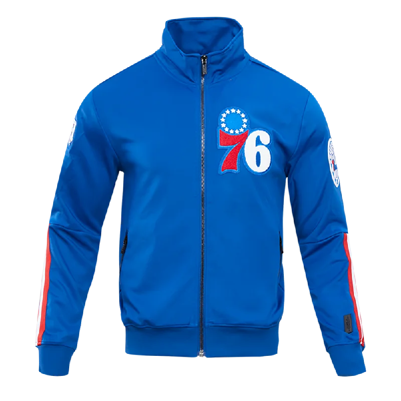 NBA PHILADELPHIA 76ers CLASSIC MEN'S DK TRACK JACKET (ROYAL BLUE)