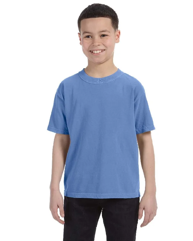 Comfort Colors Youth Garment-Dyed T-Shirt | Flo Blue