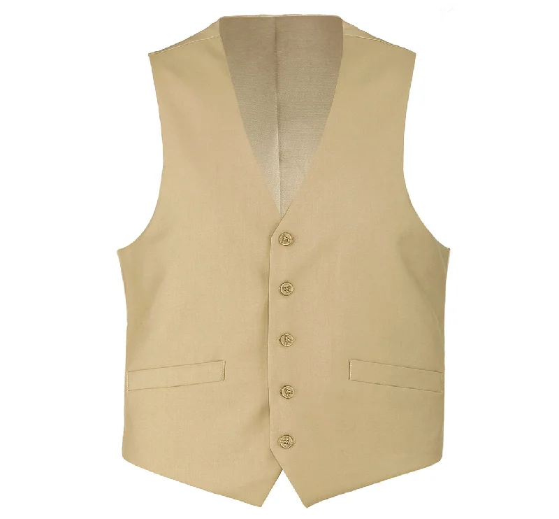 Alessandro Vitello by Renoir Tan Wool Suit Vest Regular Fit Dress Suit Waistcoat 508-4