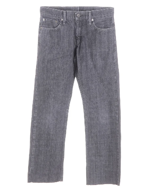 Label Straight Leg Cropped Jeans