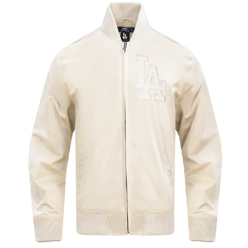 MLB LOS ANGELES DODGERS NEUTRAL MEN'S TWILL JACKET (EGGSHELL)