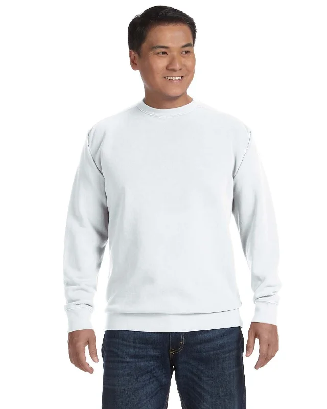 Comfort Colors Garment-Dyed Crewneck Sweatshirt | White