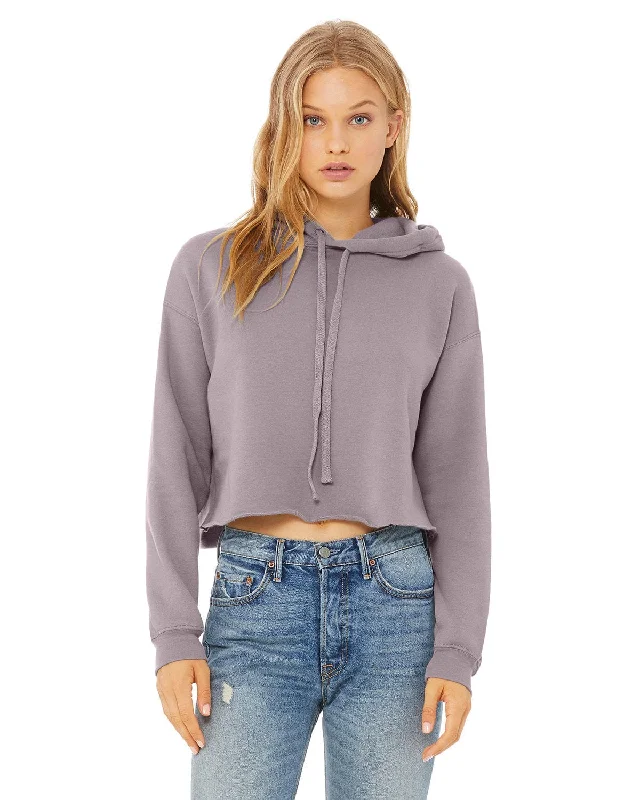 Bella+Canvas Ladies Cropped Fleece Hoodie | Storm