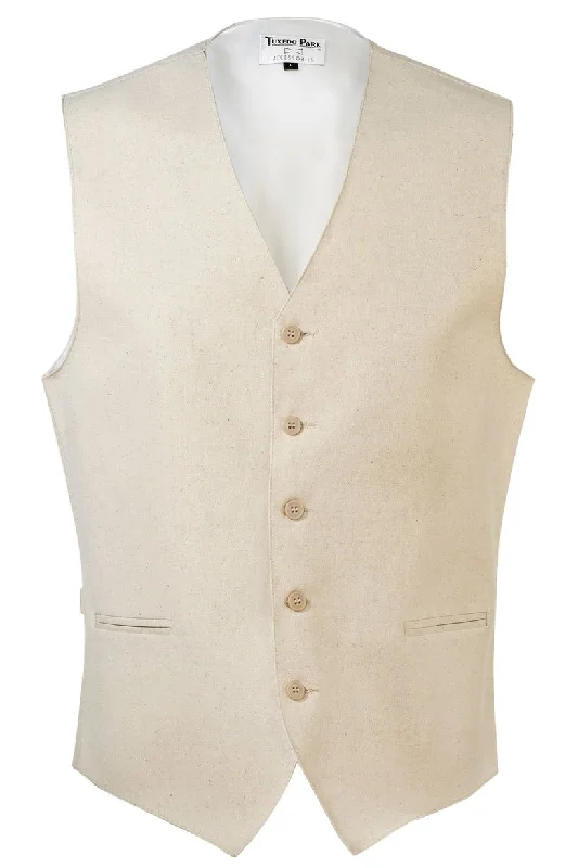 Beige Linen Vest